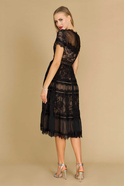 Lace Formal Midi Cocktail Dress