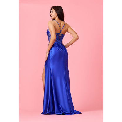 Formal Beaded Corset Prom Dress