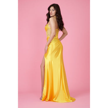 Formal Beaded Corset Prom Dress
