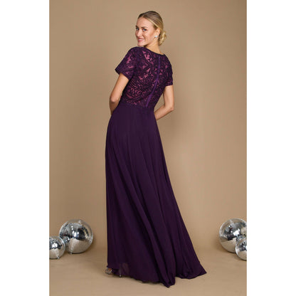 Formal Mother Bride Short Sleeve Dress