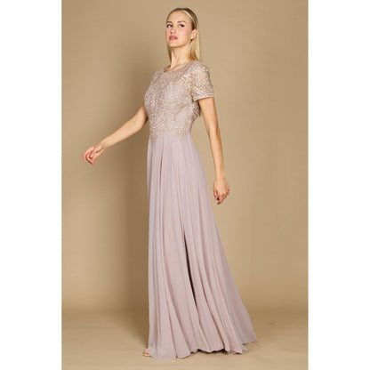 Formal Mother Bride Short Sleeve Dress