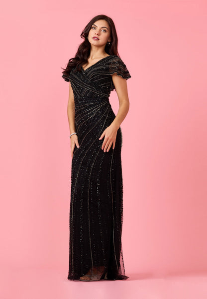 Hand Beaded Formal Couture Dress
