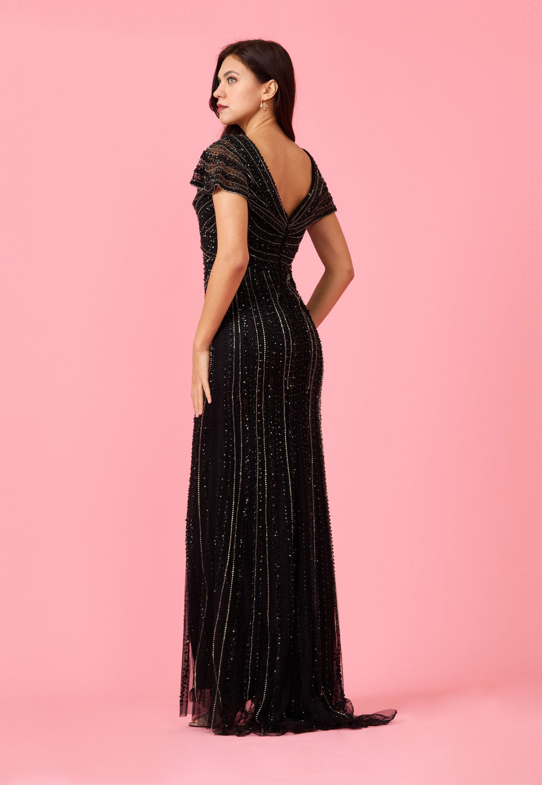 Hand Beaded Formal Couture Dress
