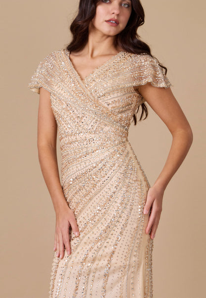 Hand Beaded Formal Couture Dress
