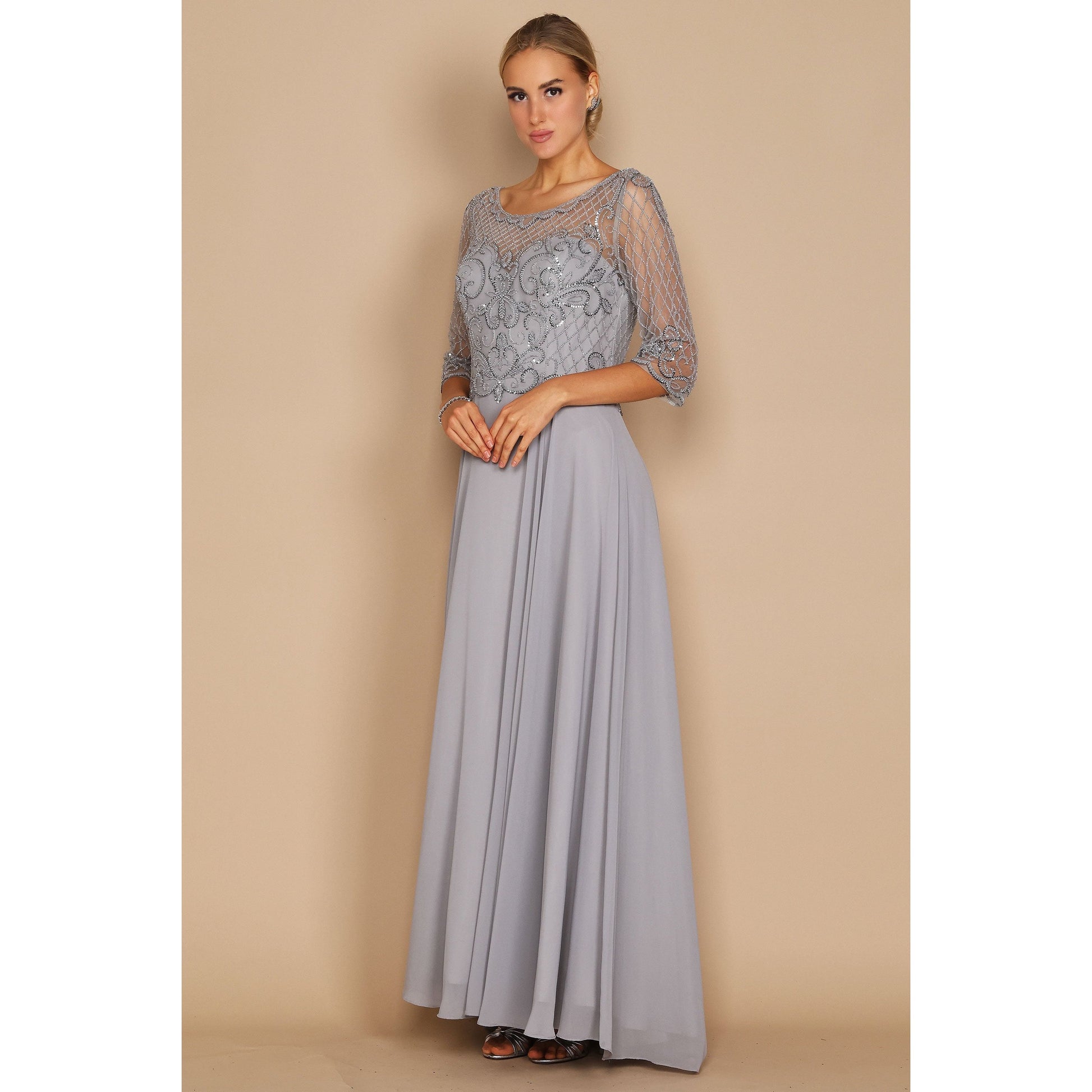 Long Sleeve Mother Bride Dress