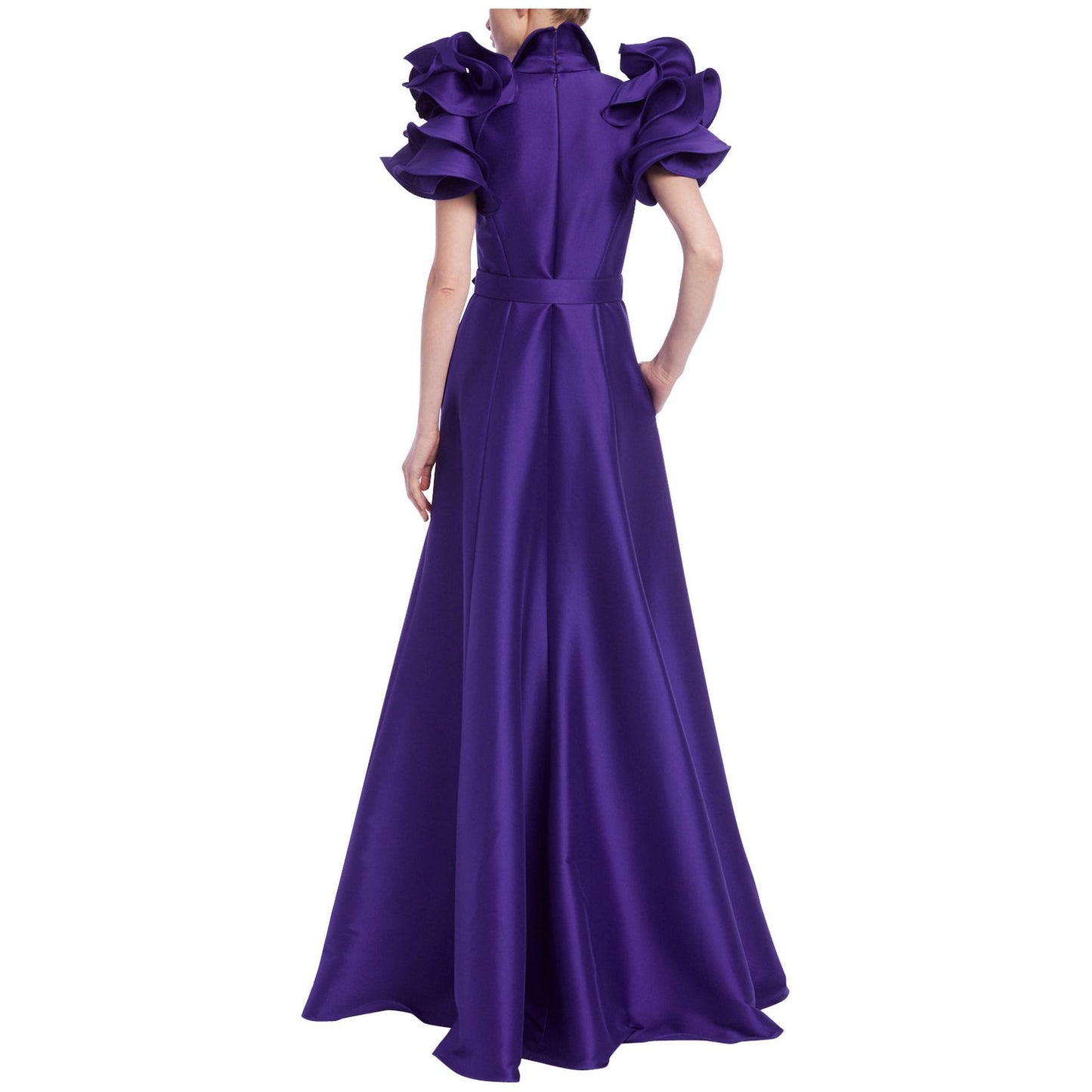 Badgley Mischka Formal Long Ruffle Dress