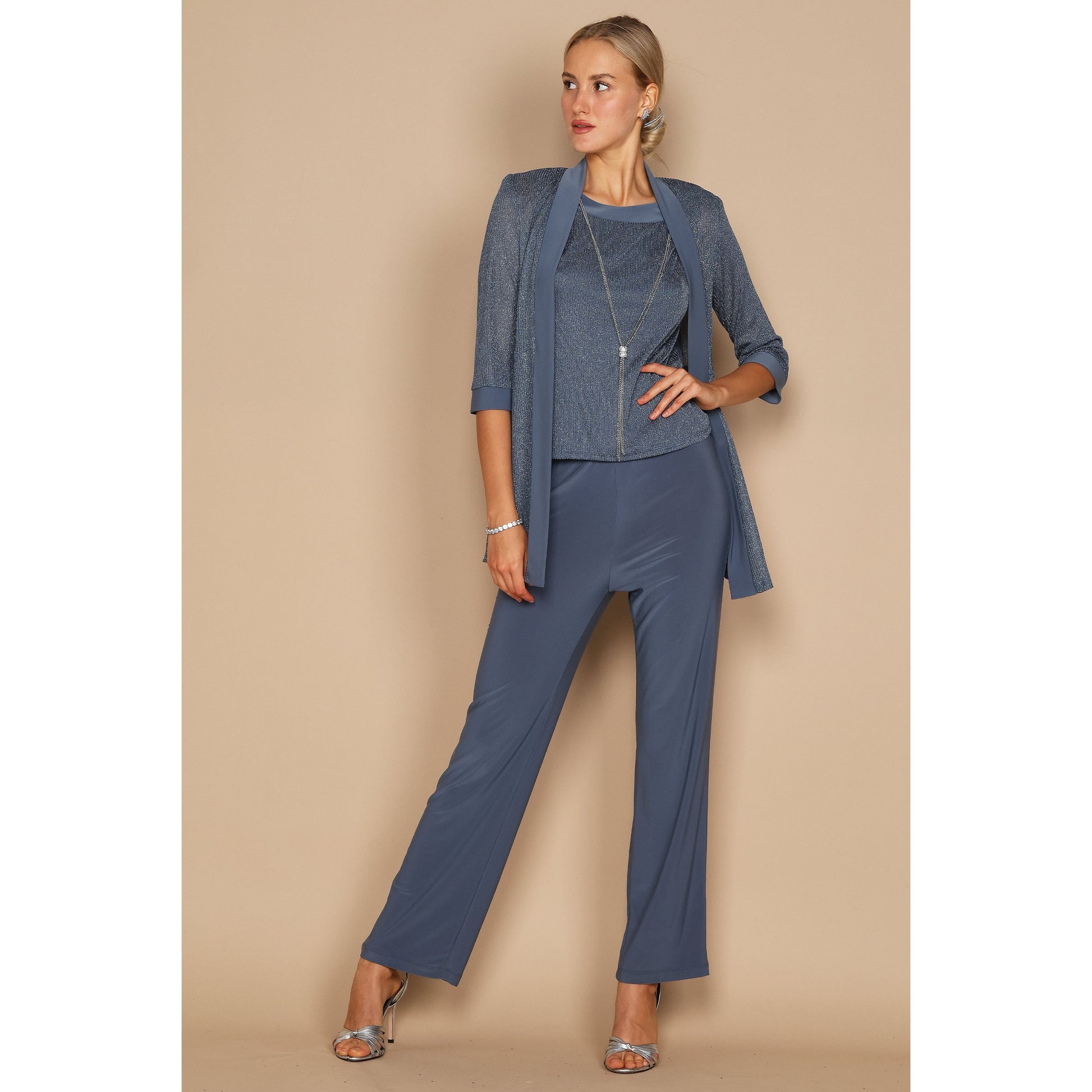 R&M Richards Metallic Pantsuit