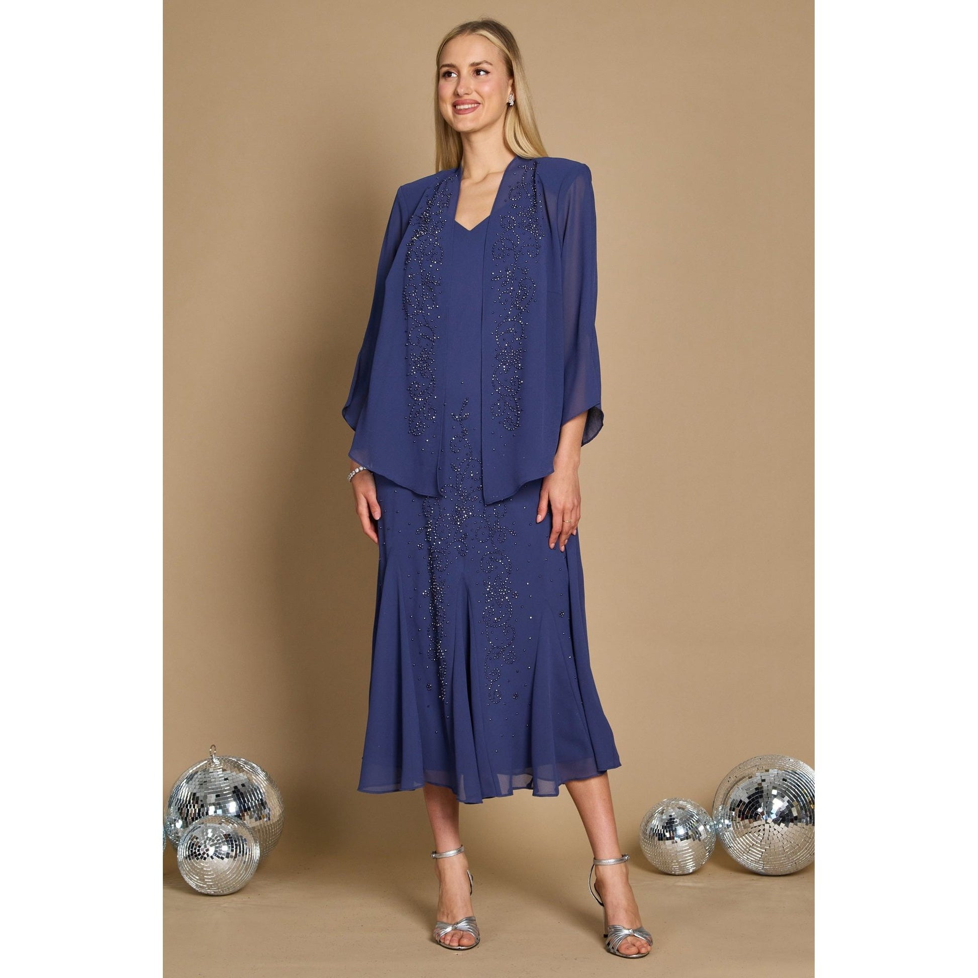 Elegant Plus Size Long Mother of Bride Dress - R&M Richards