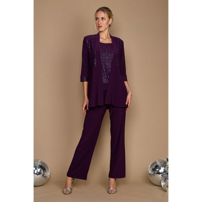 Formal Poly Spandex Jacket Pant Suit