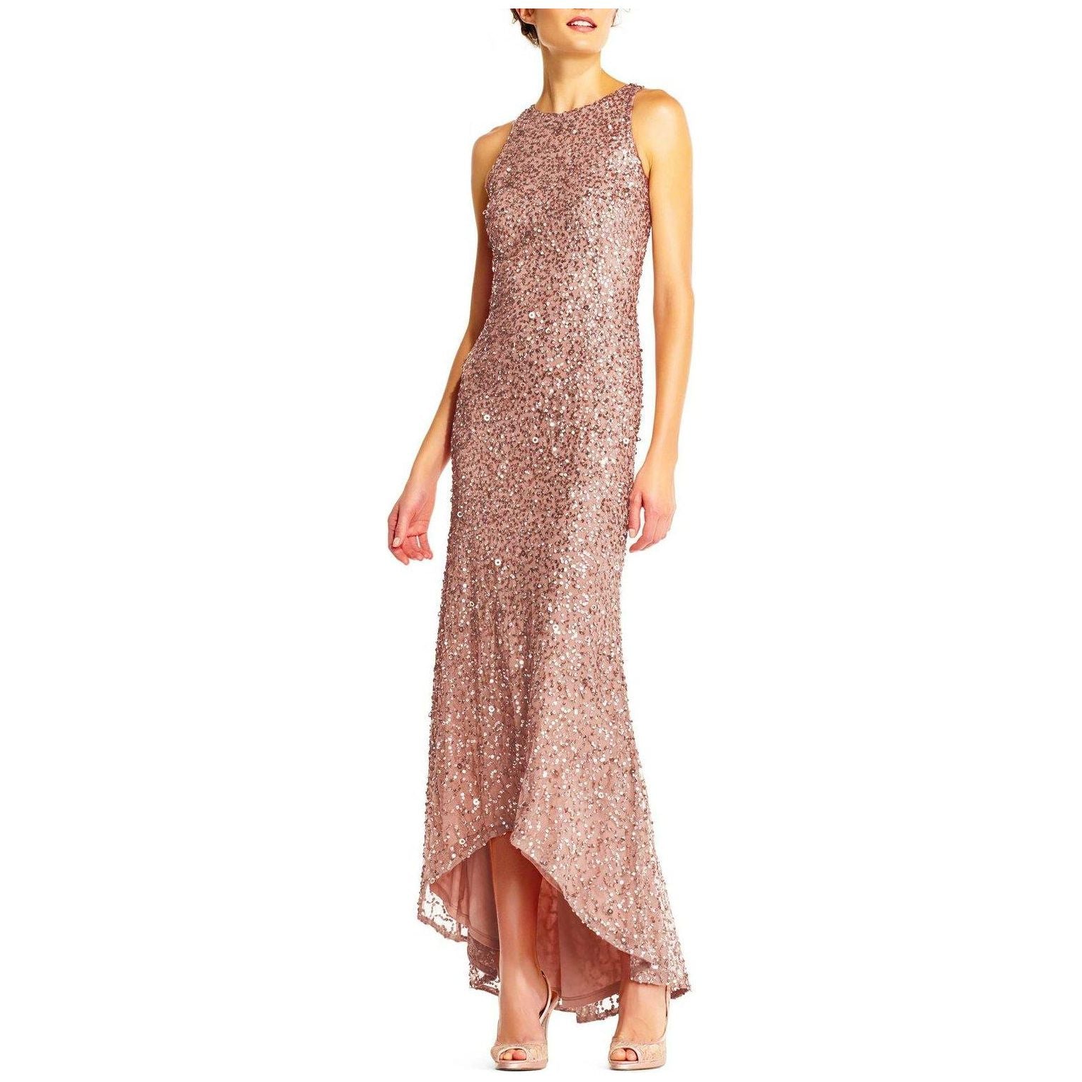 Adrianna Papell Crew Long Prom Dress