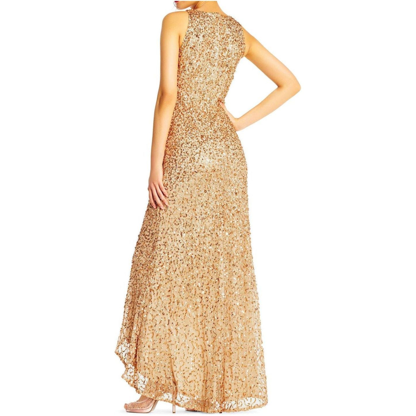 Adrianna Papell Crew Long Prom Dress