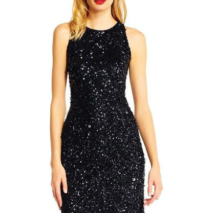 Adrianna Papell Crew Long Prom Dress