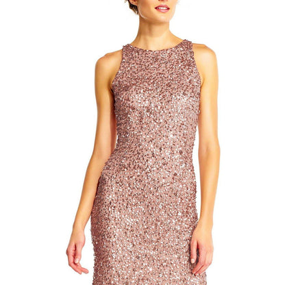 Adrianna Papell Crew Long Prom Dress