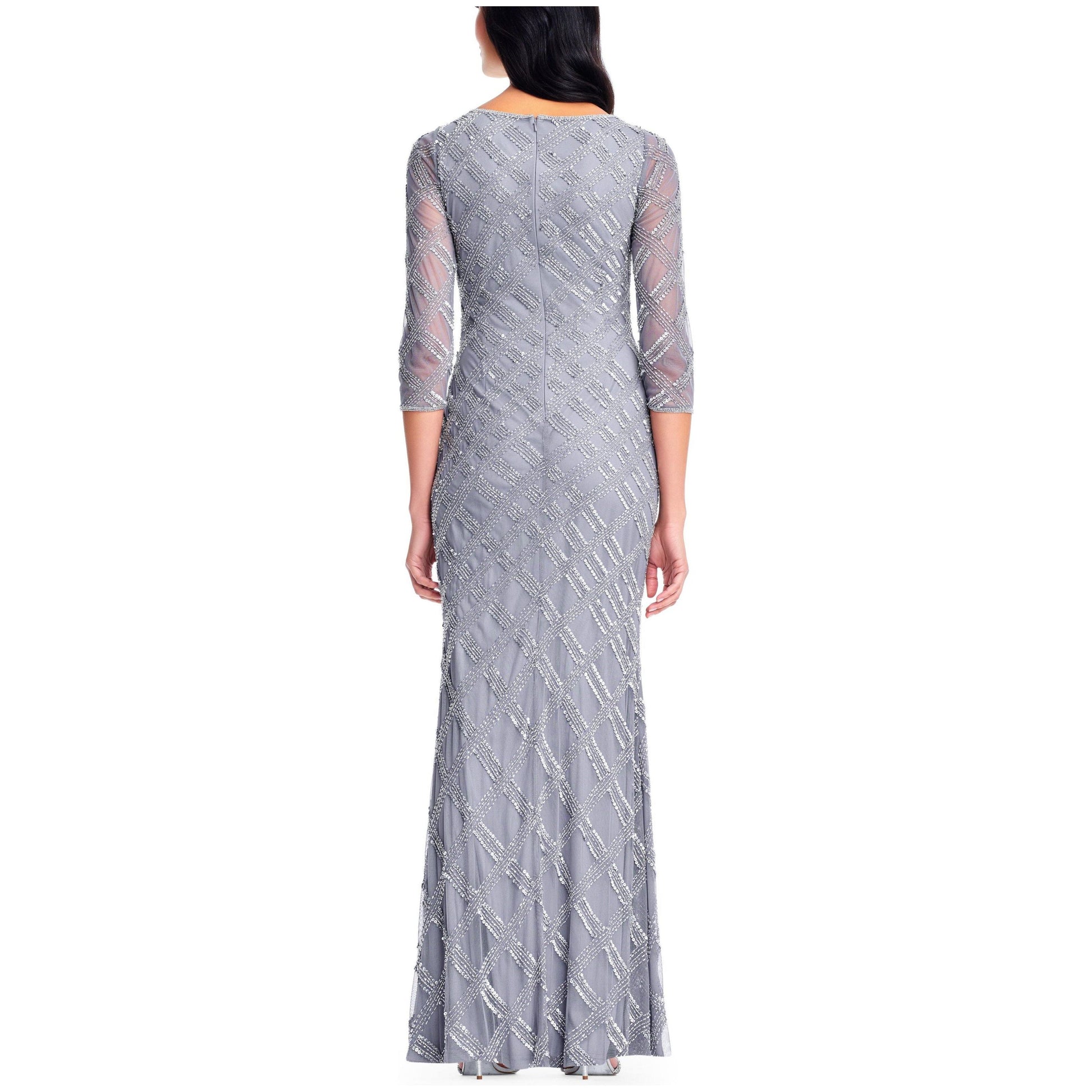 Adrianna Papell Long Formal Mesh