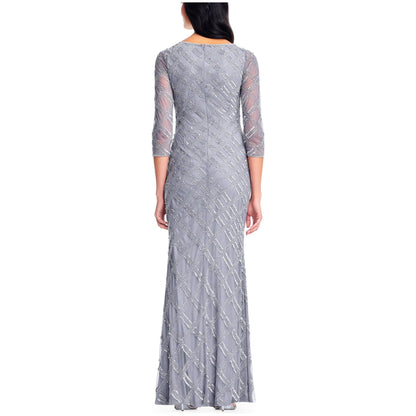 Adrianna Papell Long Formal Mesh