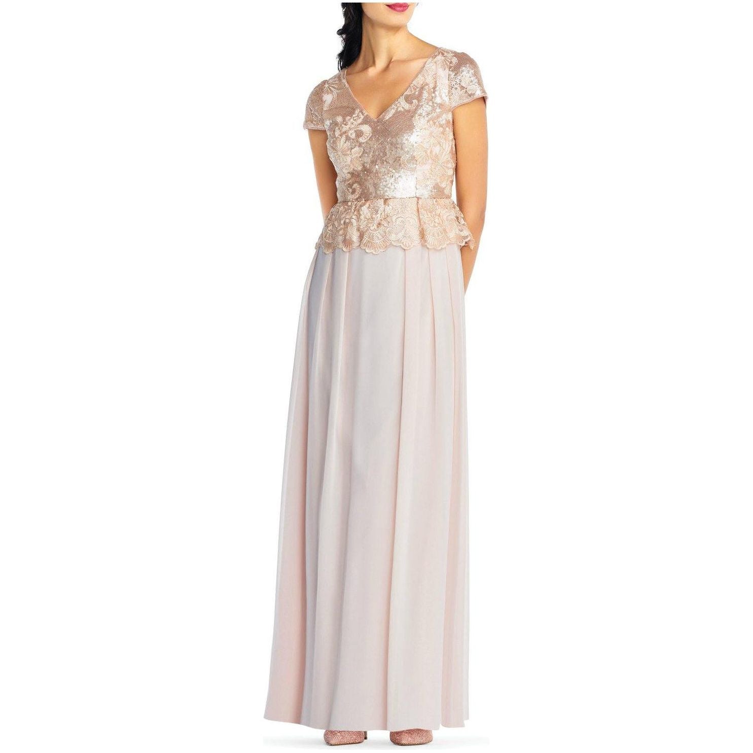 Adrianna Papell Blush Sequin Dress