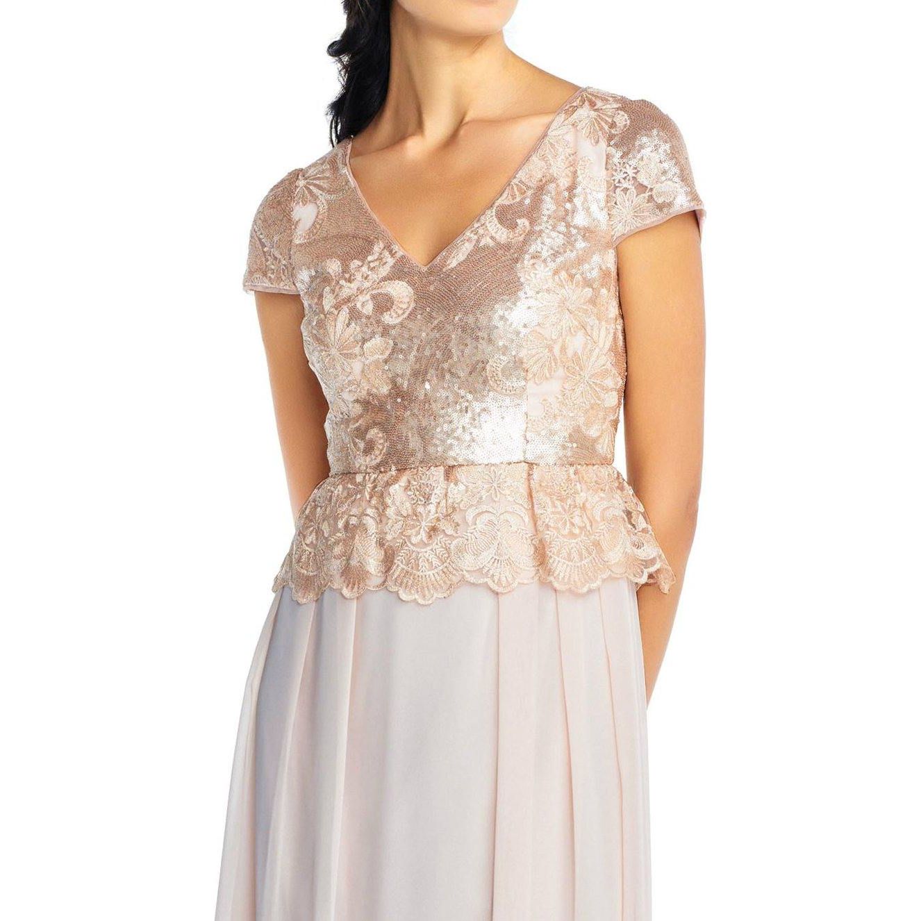 Adrianna Papell Blush Sequin Dress