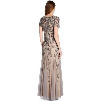 Formal Short Sleeve Evening Dress