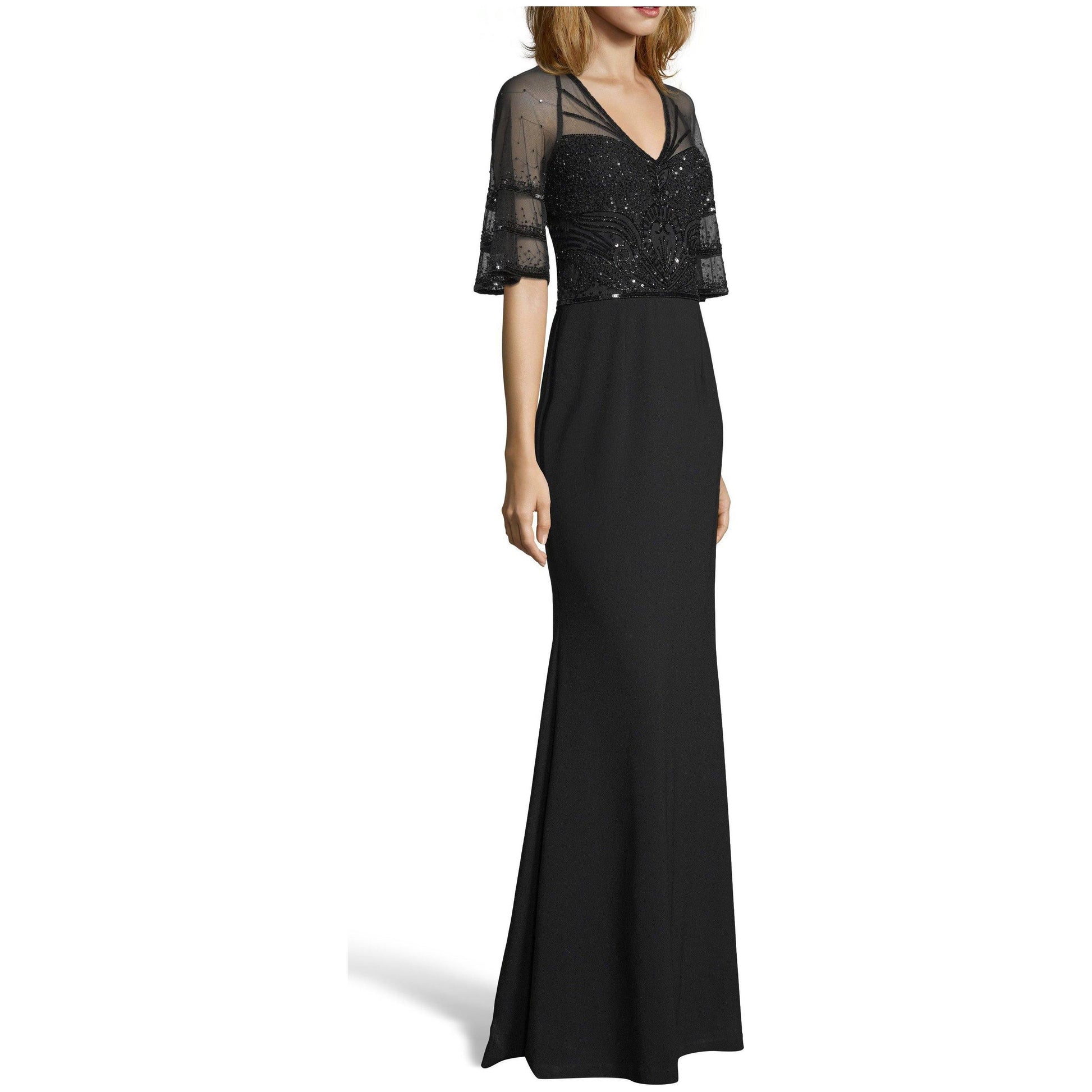 Adrianna Papell Formal Crepe Dress Black