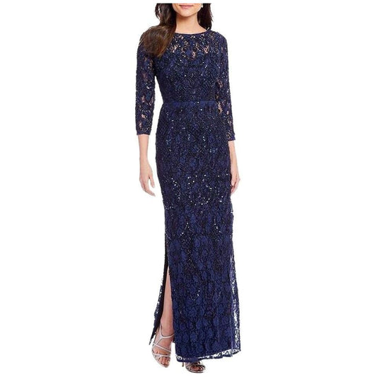 Long Lace Formal Evening Dress
