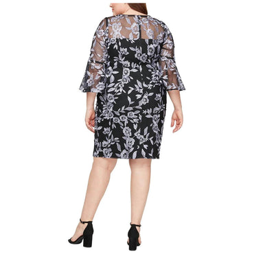 Elegant Black Plus Size Mother Dress
