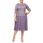 Alex Evenings Icy Orchid Chiffon Dress