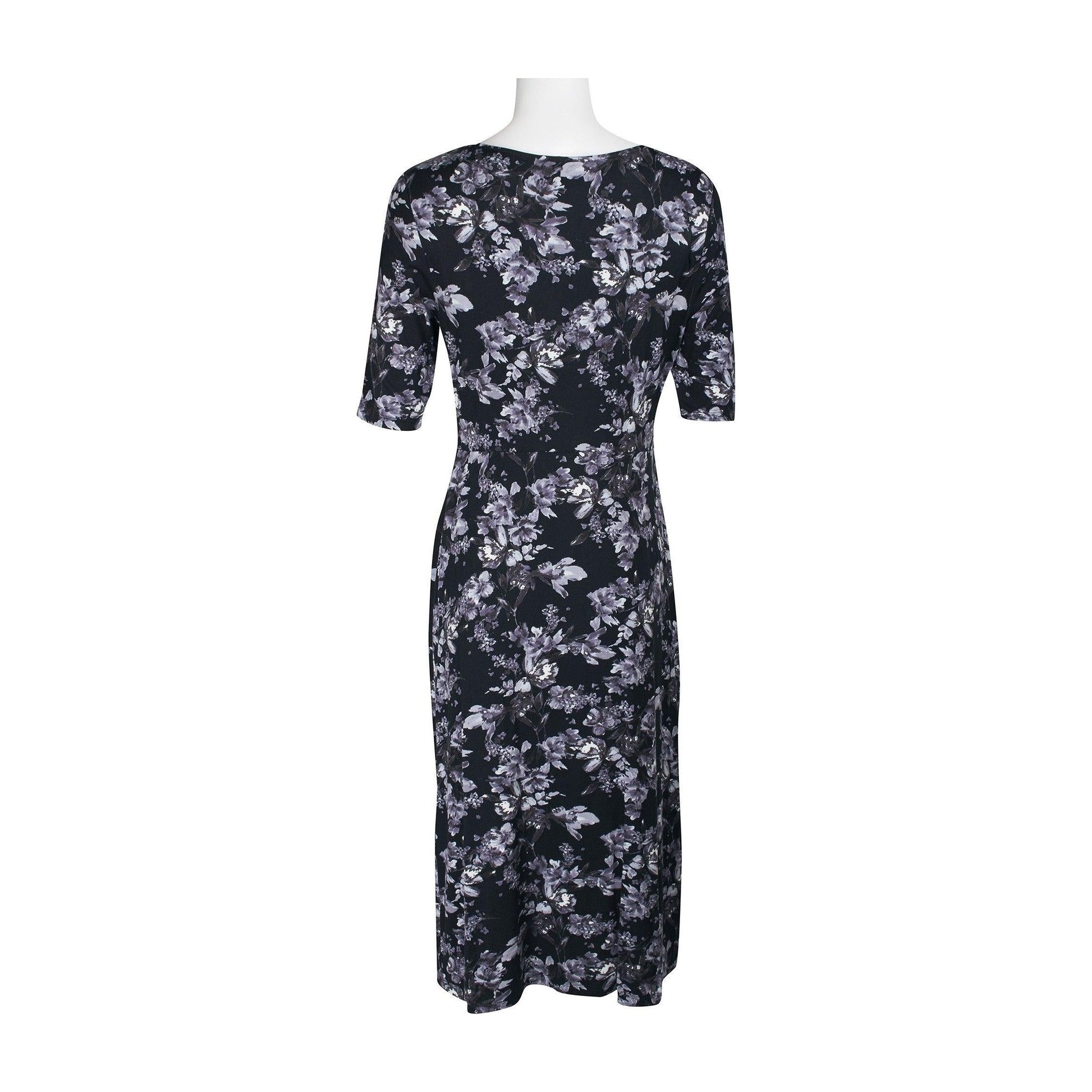 Floral Short Sleeve Cocktail Dress