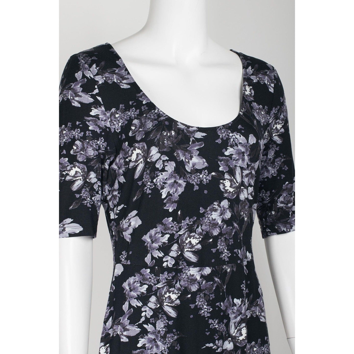 Floral Short Sleeve Cocktail Dress