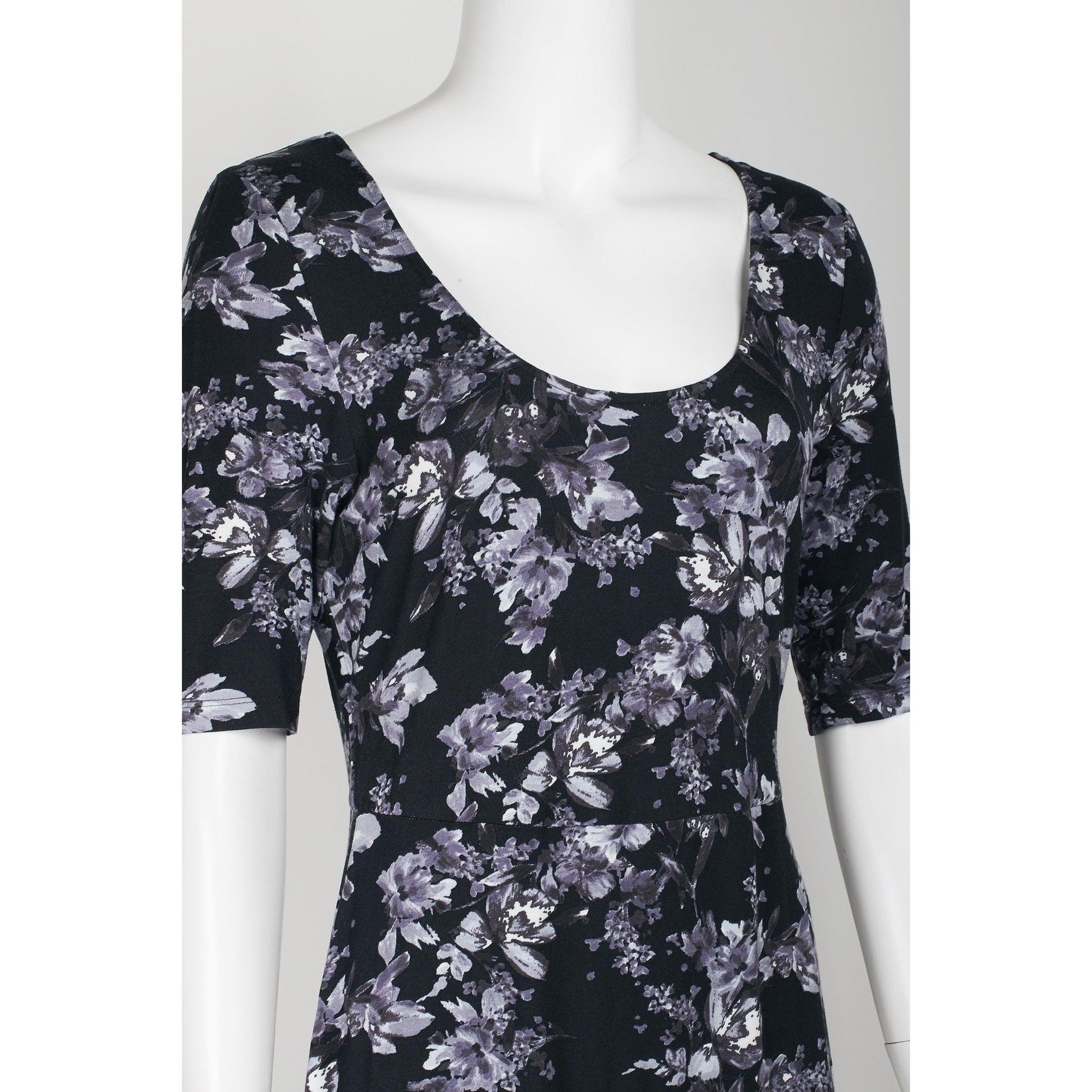 Floral Short Sleeve Cocktail Dress