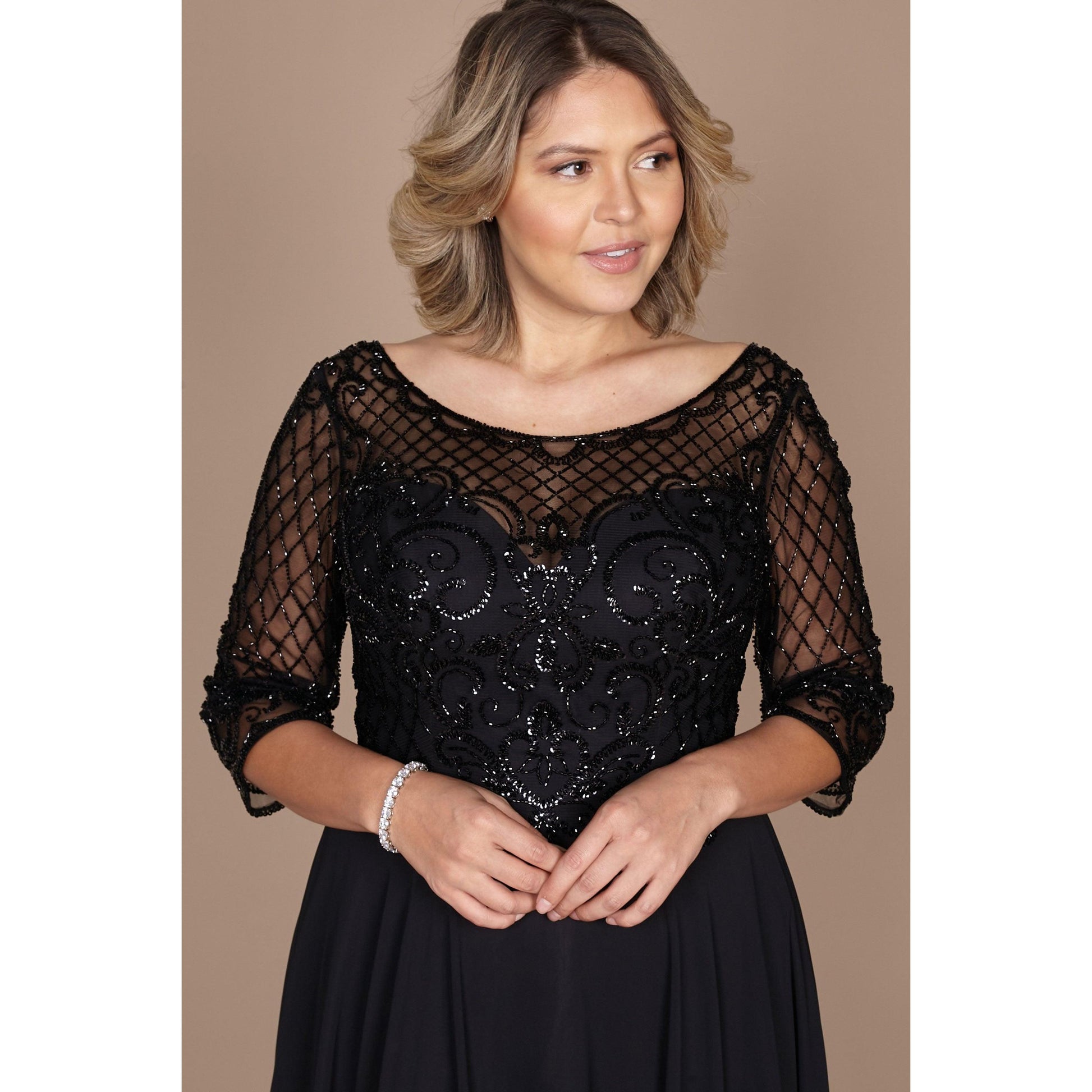 Long Sleeve Mother Bride Dress