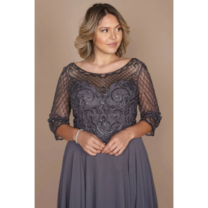 Long Sleeve Mother Bride Dress