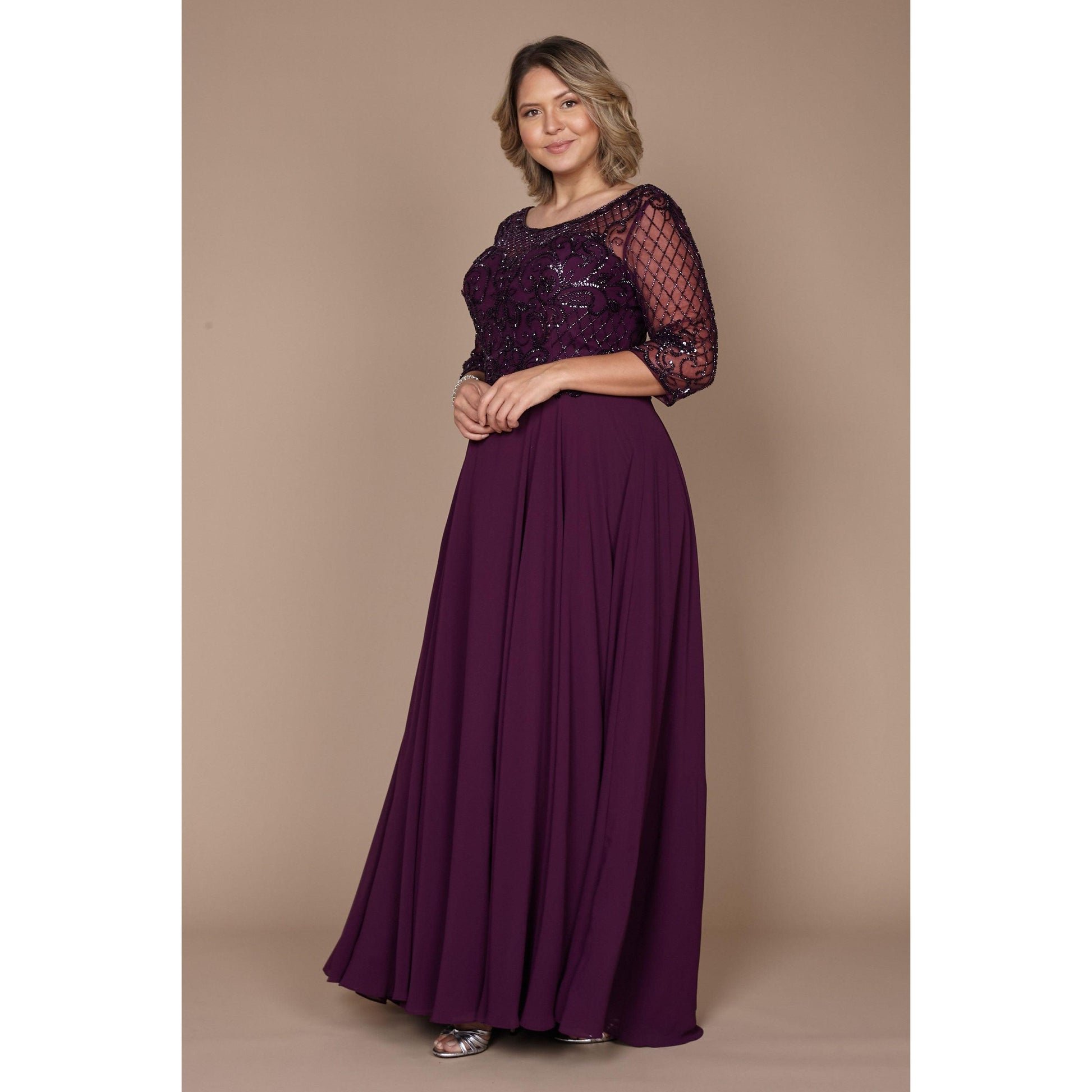 Long Sleeve Mother Bride Dress