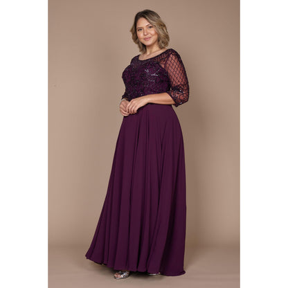 Long Sleeve Mother Bride Dress