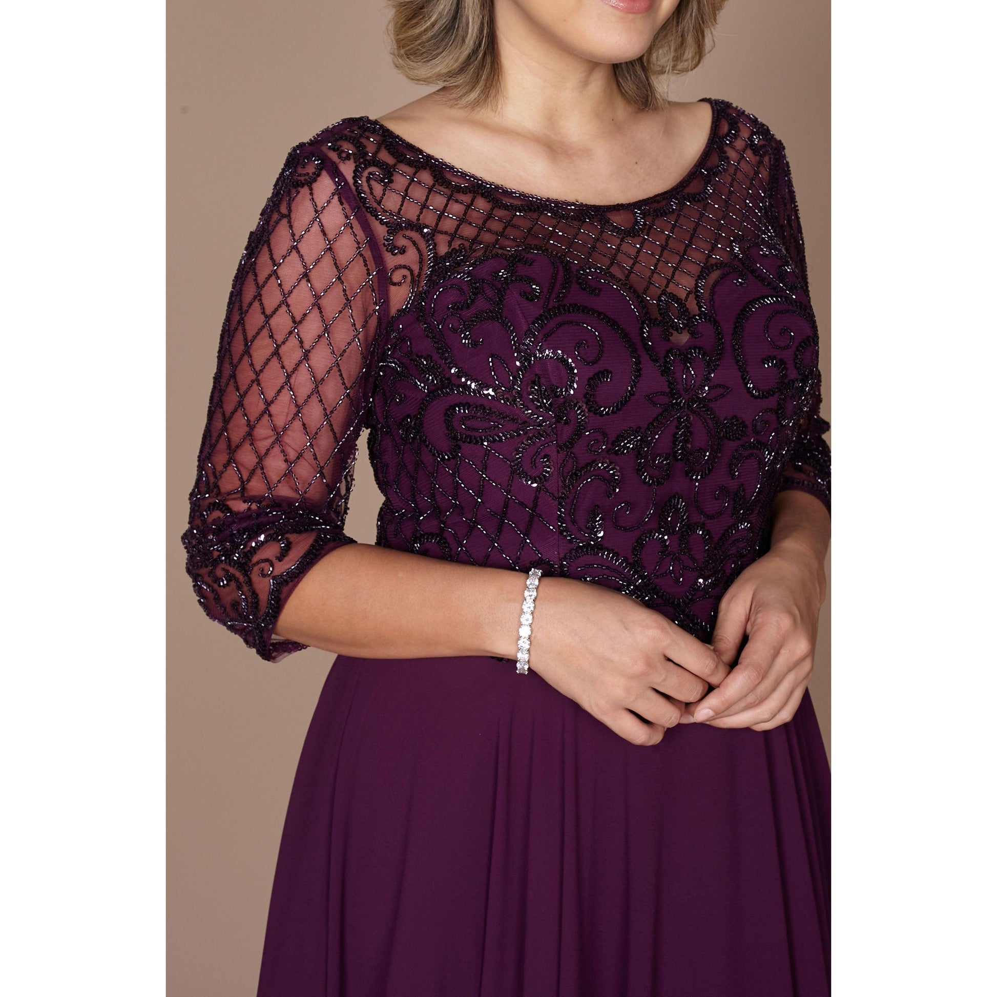 Long Sleeve Mother Bride Dress