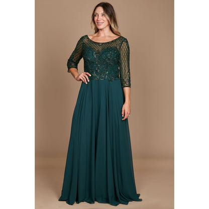 Long Sleeve Mother Bride Dress