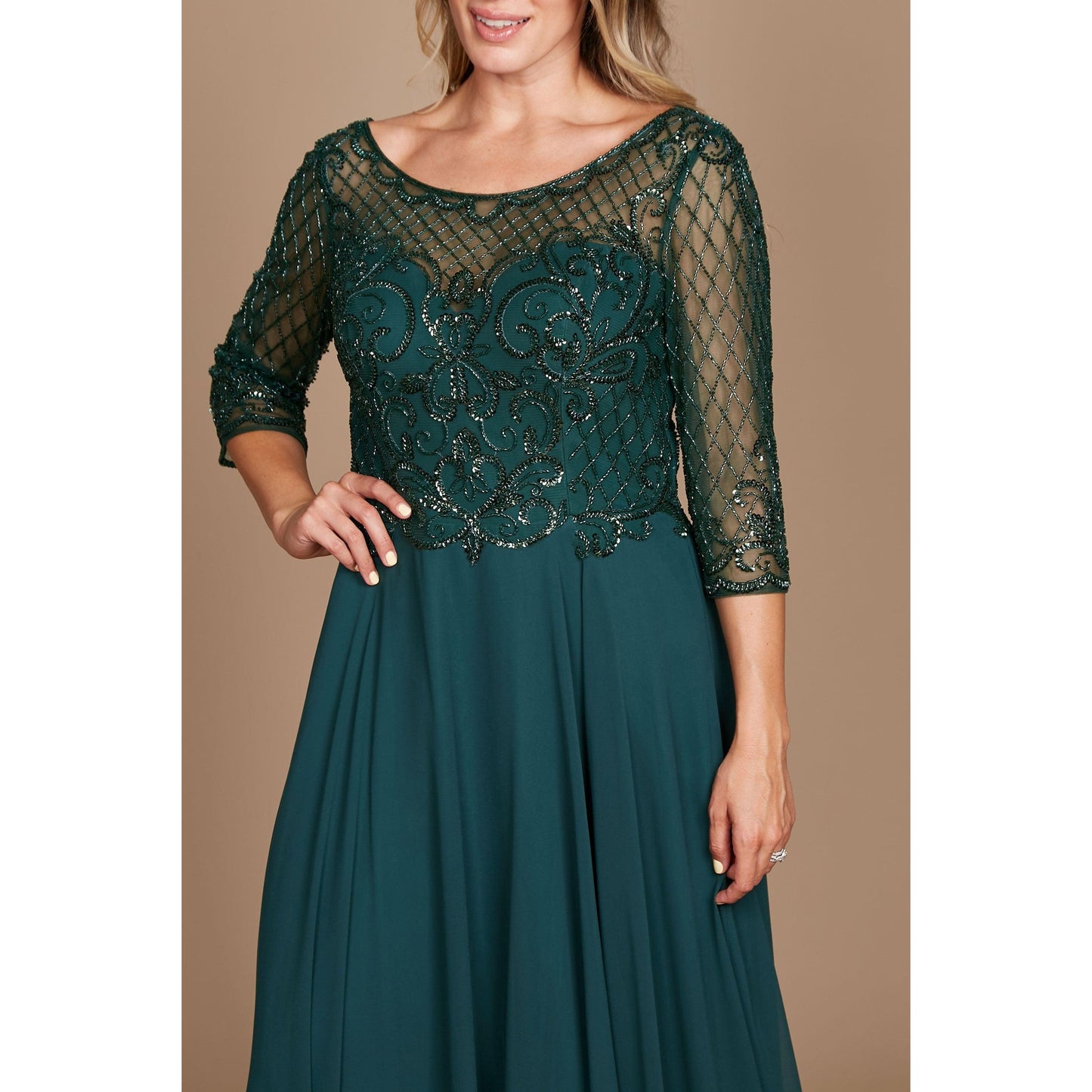 Long Sleeve Mother Bride Dress