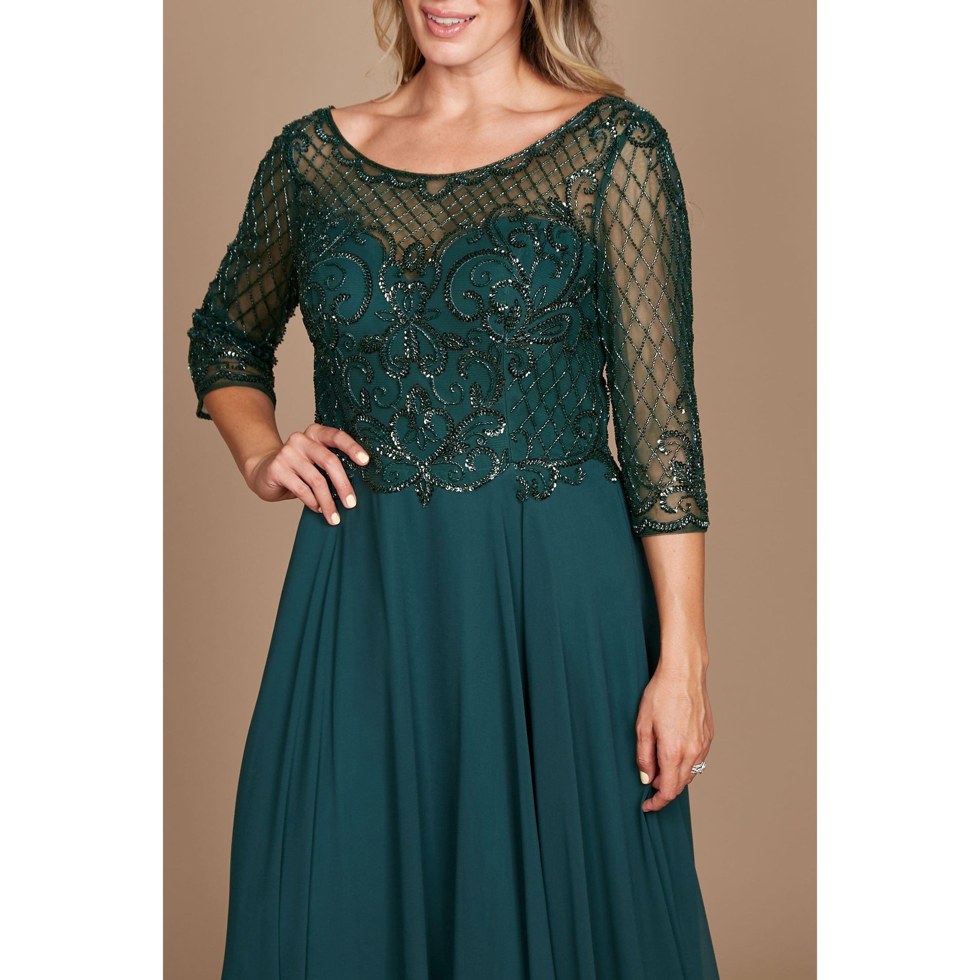 Long Sleeve Mother Bride Dress