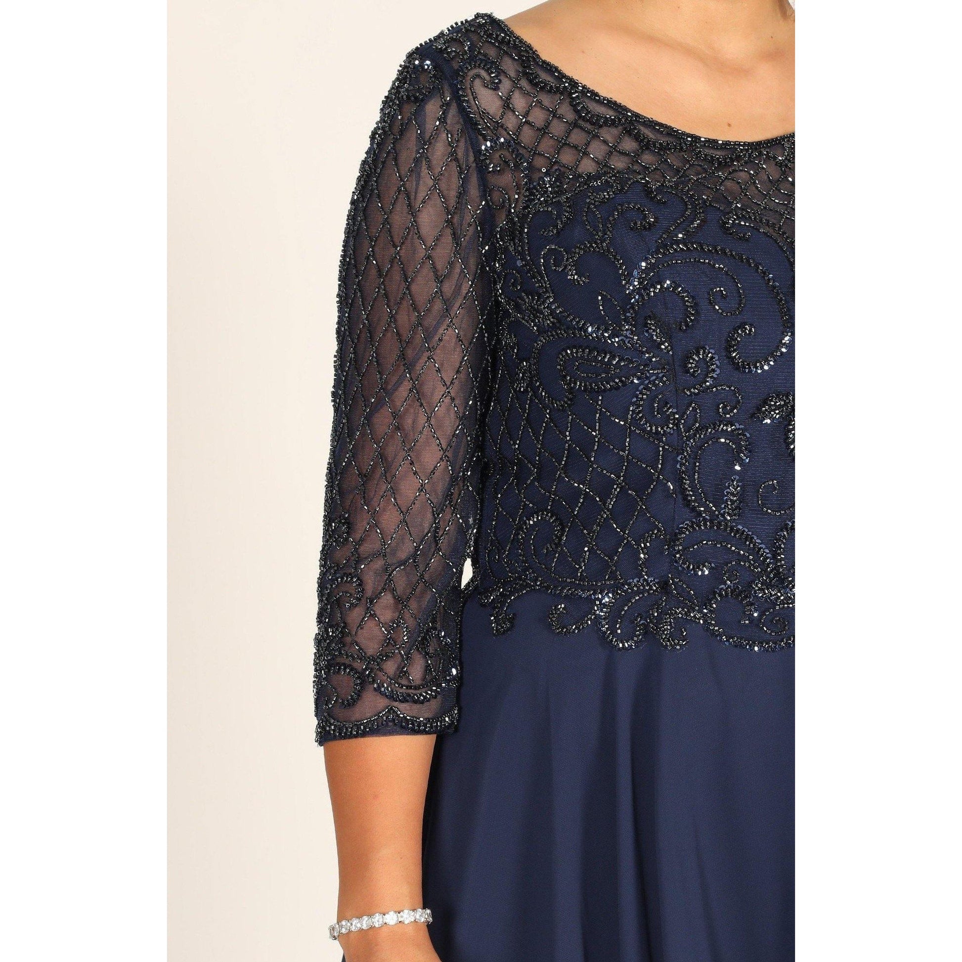 Long Sleeve Mother Bride Dress