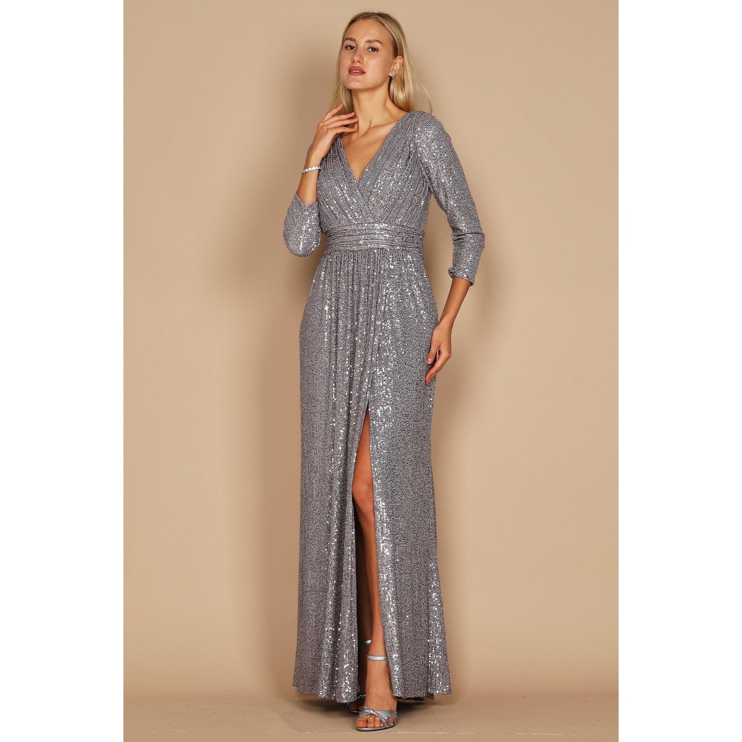 Sequin Long Sleeve Dress