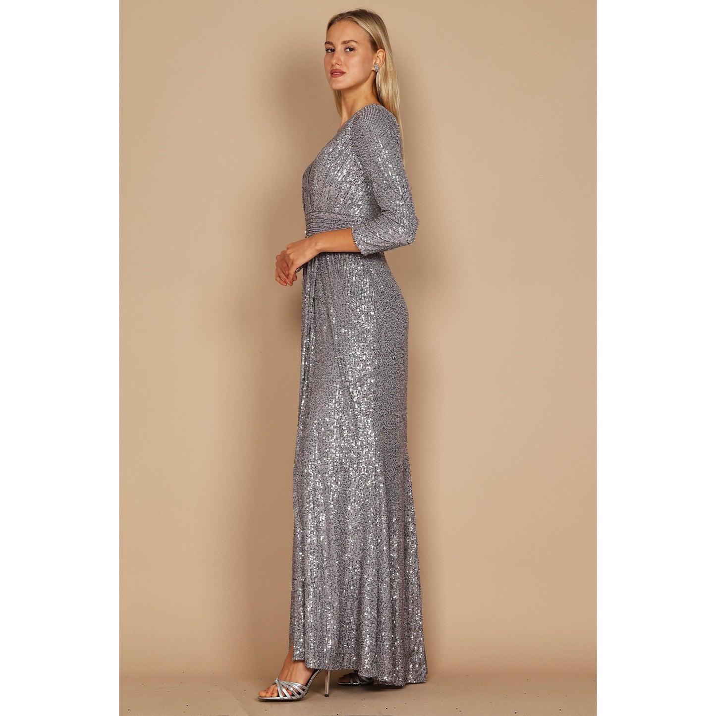 Sequin Long Sleeve Dress