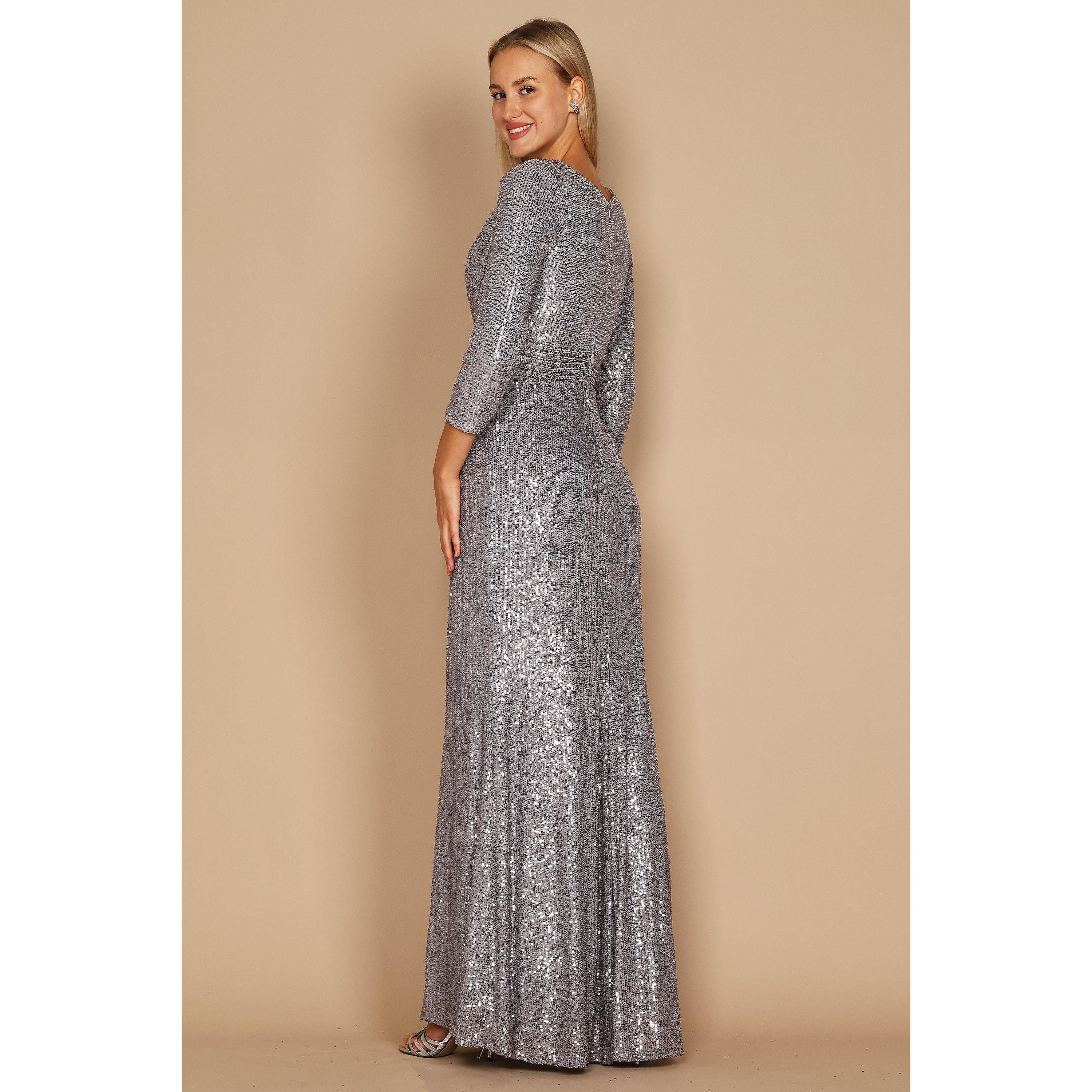 Sequin Long Sleeve Beaded Dress