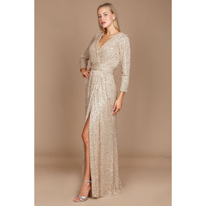 Sequin Long Sleeve Dress