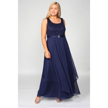 R&M Richards Plus Size Long Mother of Bride Formal