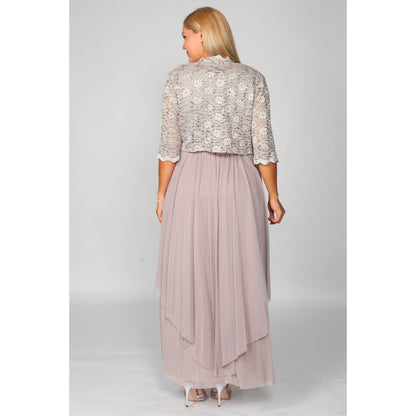 R&M Richards Plus Size Long Mother of Bride Formal