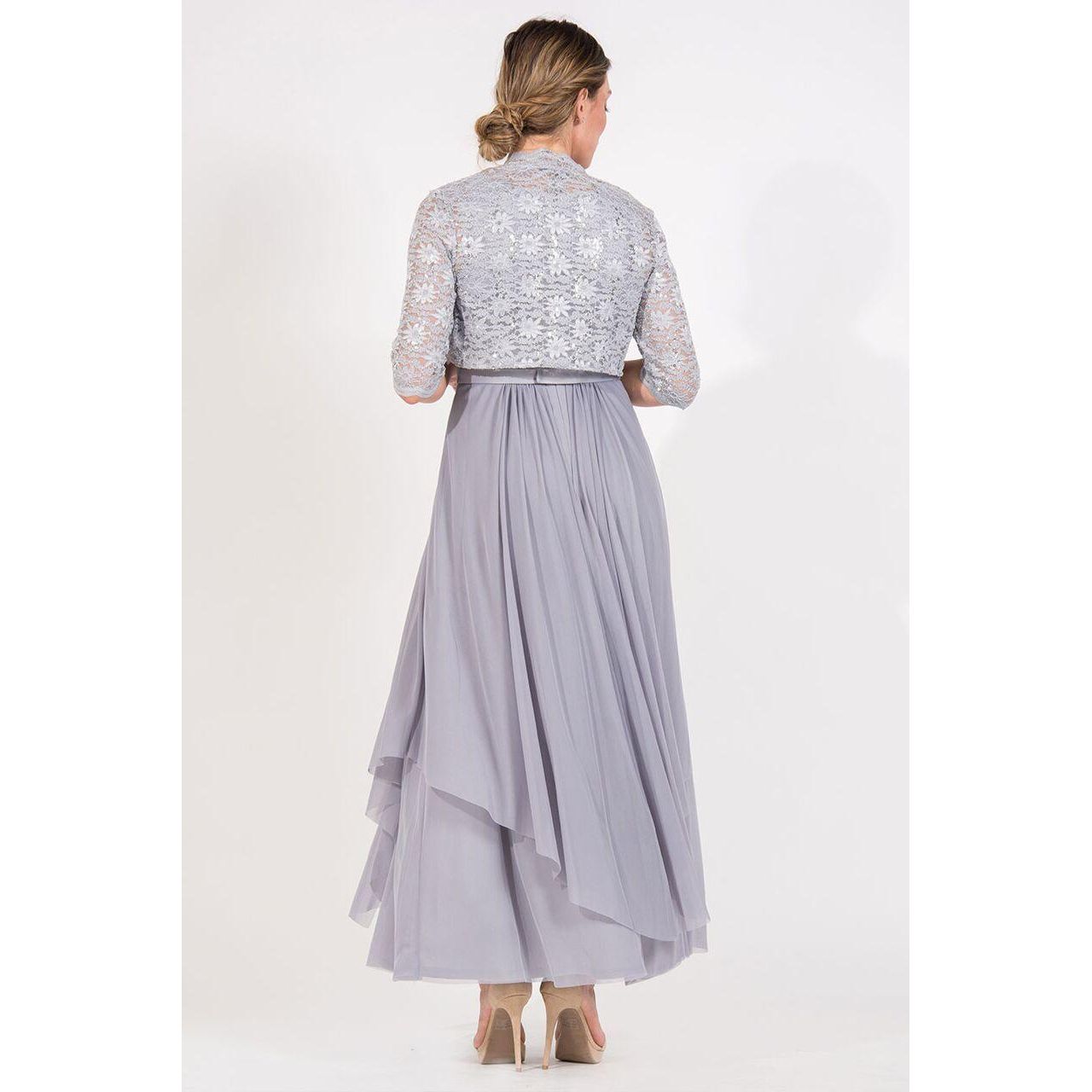 R&M Richards Plus Size Long Mother of Bride Formal