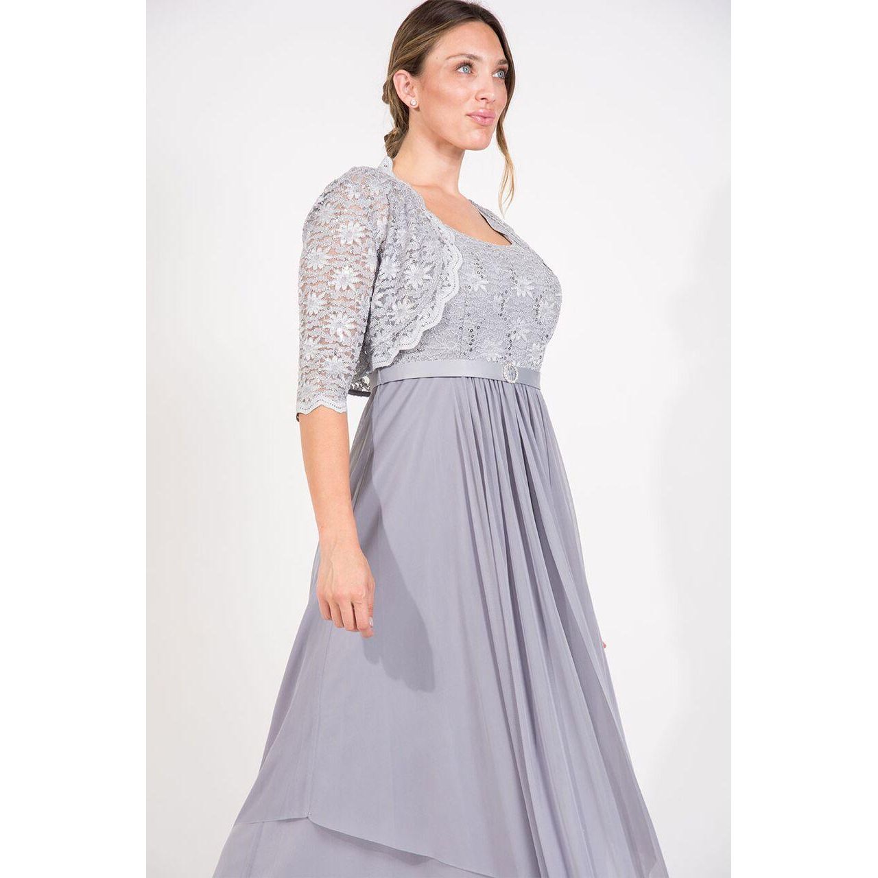 R&M Richards Plus Size Long Mother of Bride Formal