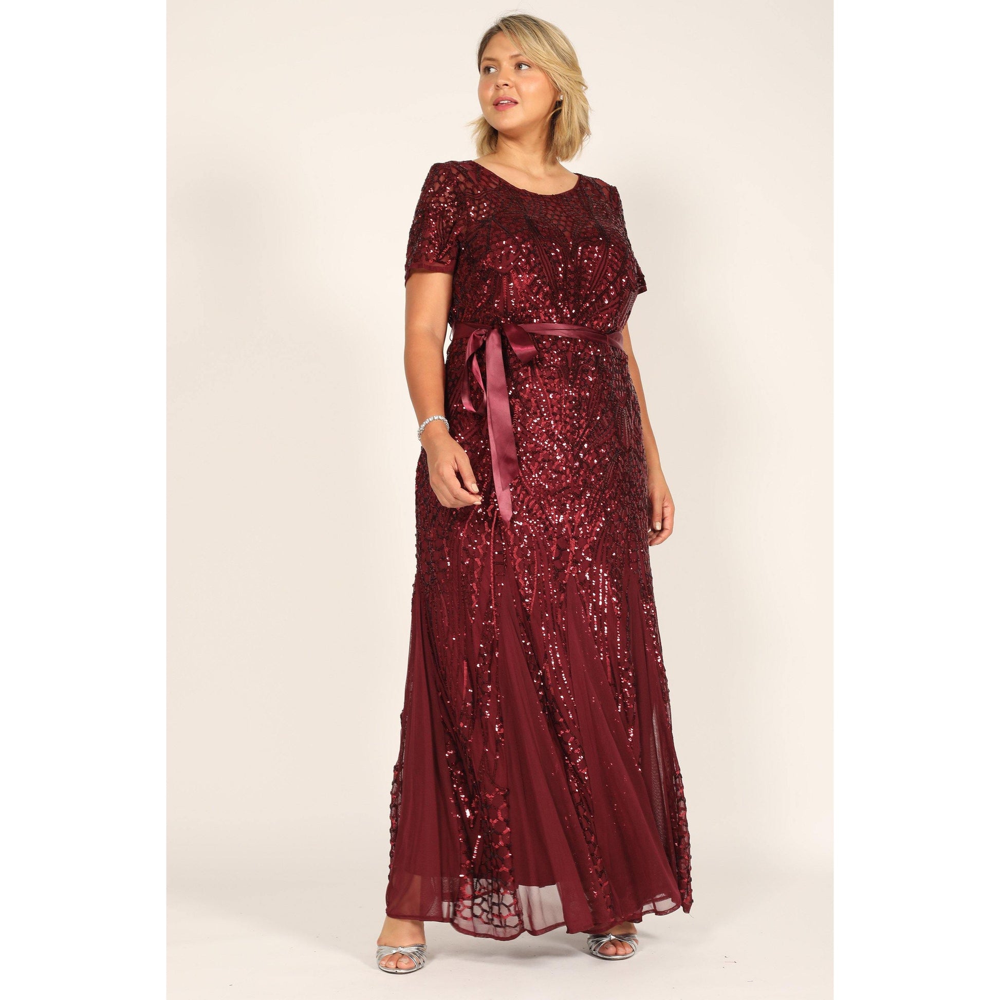 R&M Richards Long Plus Size Evening Dress 1875W