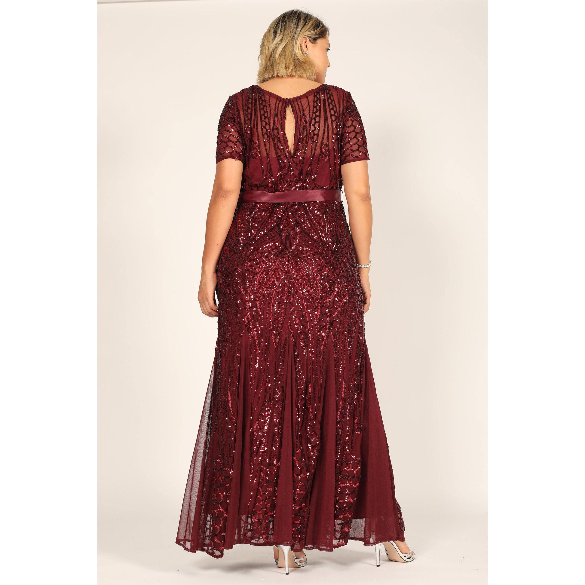 R&M Richards Long Plus Size Evening Dress 1875W