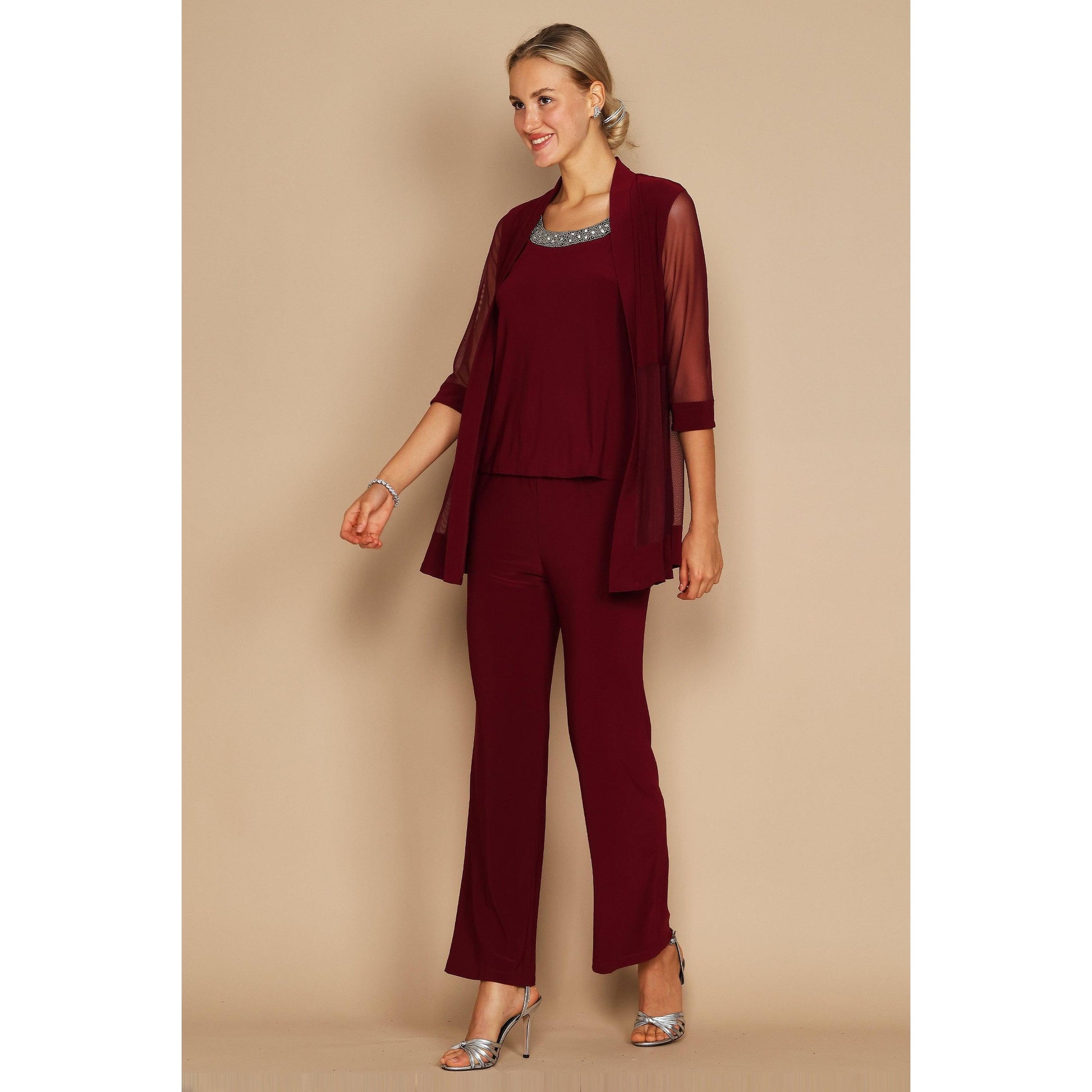 R&M Richards Plus Size Formal Pants Suit