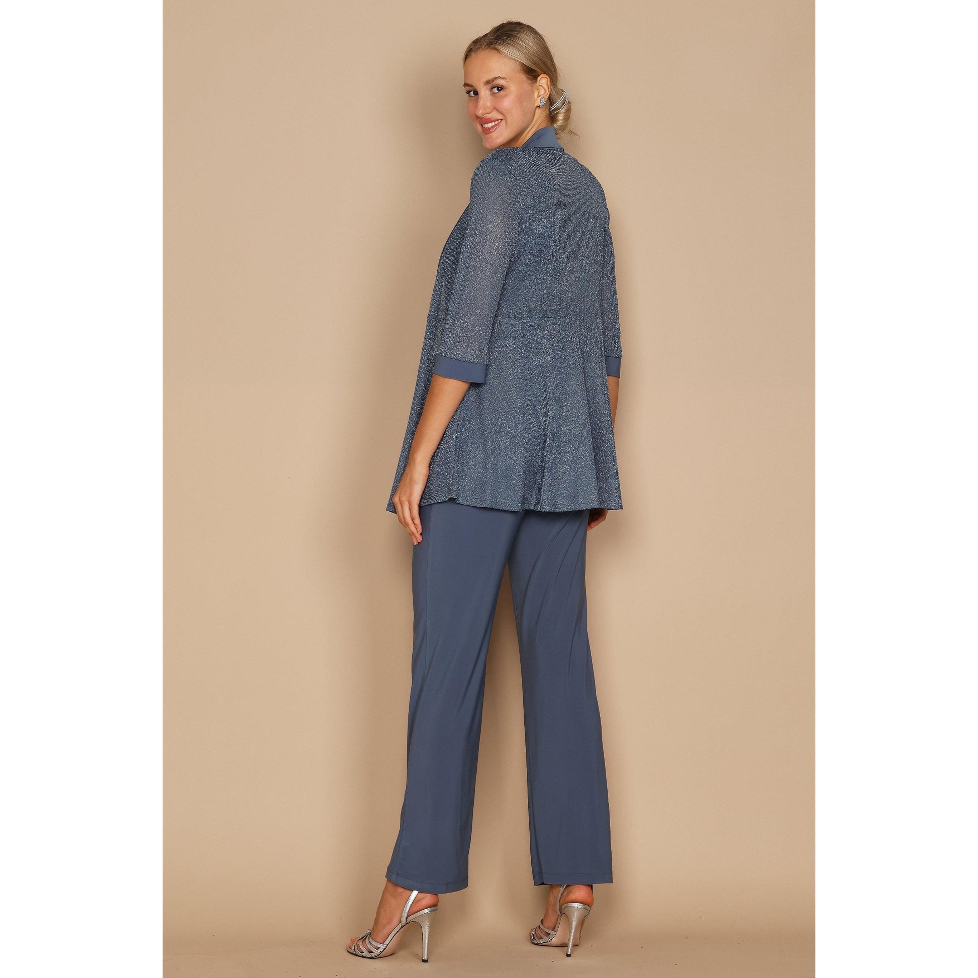 R&M Richards Metallic Pantsuit